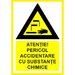 Placuta atentie pericol accidentare cu substante chimice